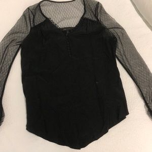 Black button down blouse